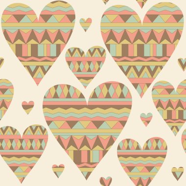 karikatür kalpler seamless modeli.