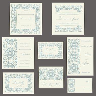 Çiçekli düğün davetiyesi..