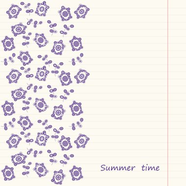 güzel davetiyeli vintage çiçek öğeleri