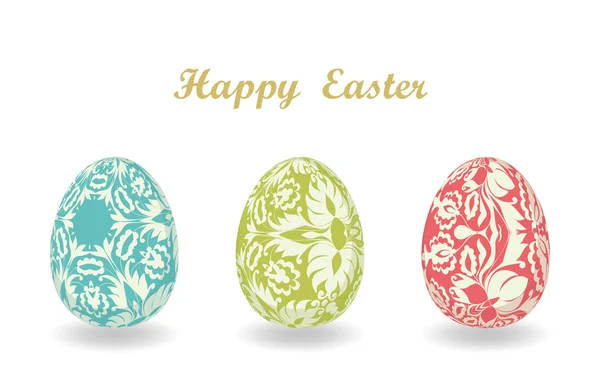 Easter card with eggs. — Stock Vector