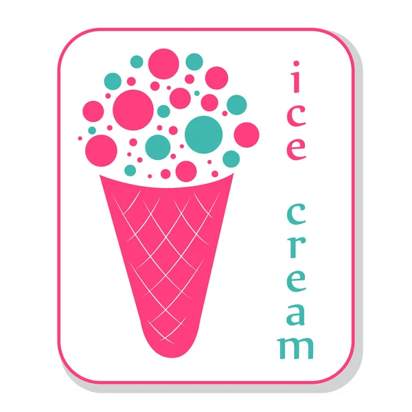 Icono de helado colorido . — Archivo Imágenes Vectoriales