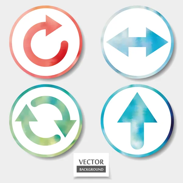 Set van vier mobiele apps pictogrammen — Stockvector