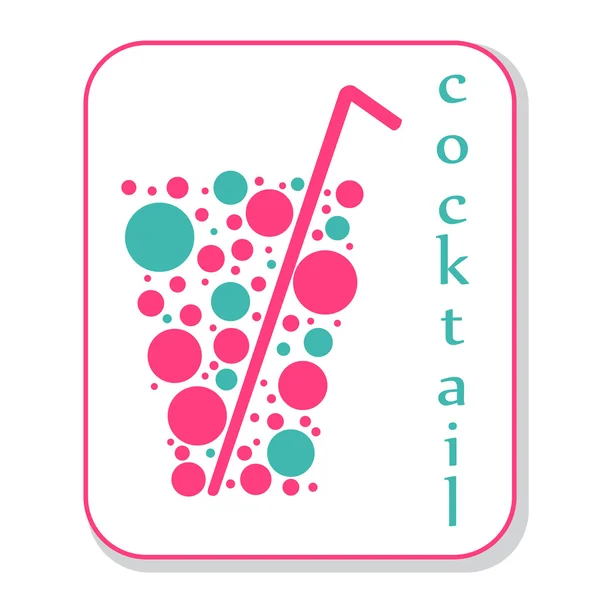 Icône de cocktail . — Image vectorielle