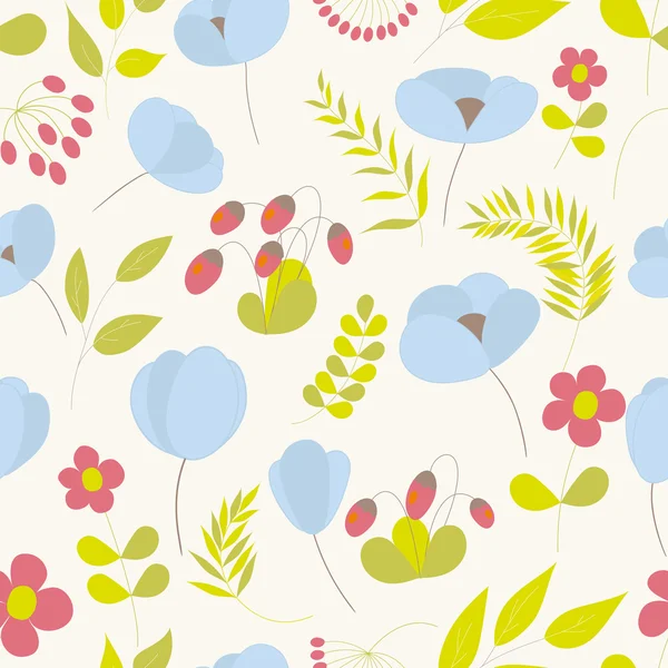 Mignon motif floral sans couture — Image vectorielle