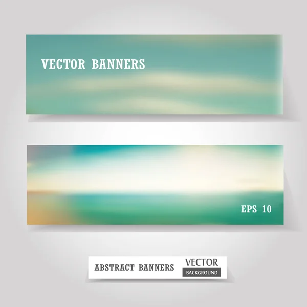Conjunto de banners web y móviles, diseño de tarjetas de visita o volantes — Vector de stock