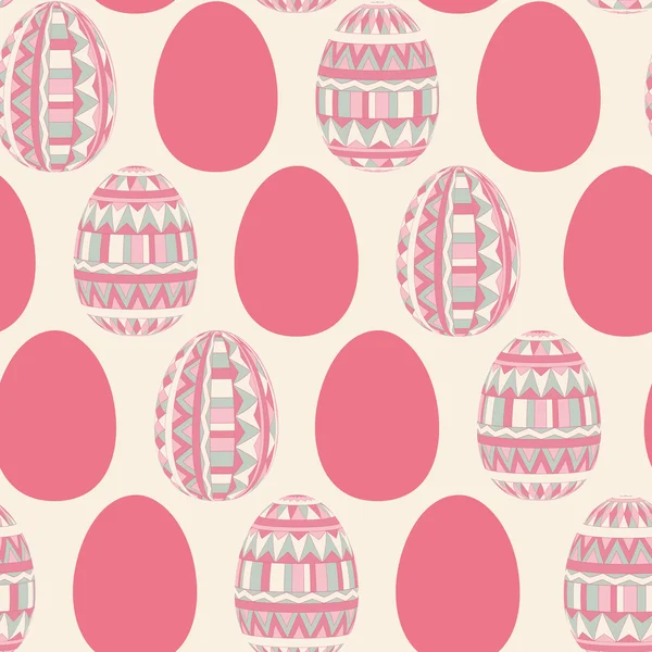 Patrón sin costura con huevos de Pascua. — Archivo Imágenes Vectoriales