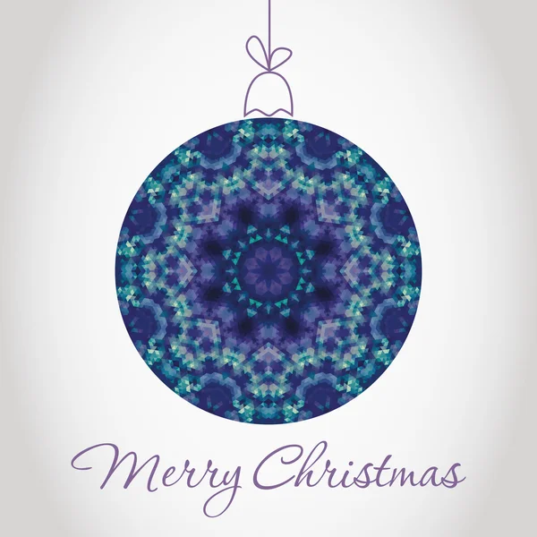 快乐圣诞贺卡由三角形的雪球 — 图库矢量图片
