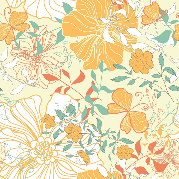 Pattern with floral elements. — Stock Vector