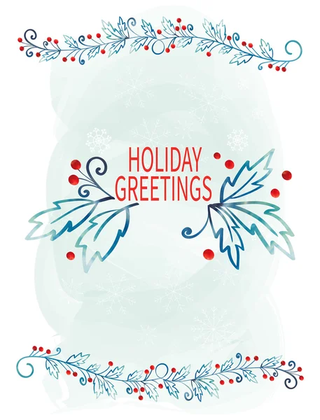 Merry Christmas Greeting Card — Stock Vector