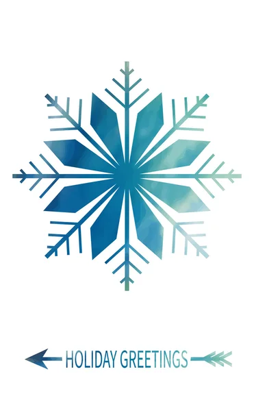 Carte de voeux avec flocon de neige . — Image vectorielle