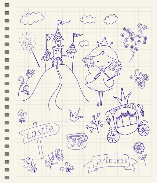 Princesa cuento de hadas — Archivo Imágenes Vectoriales