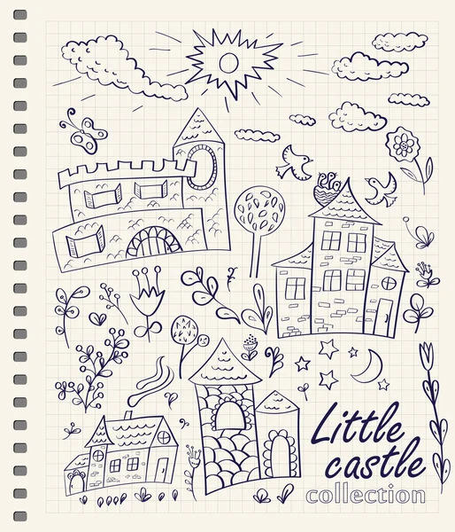 Little castles — Stock Vector