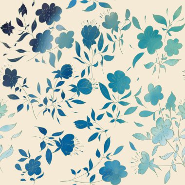 kartı ile çiçek öğeleri.