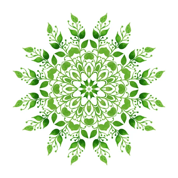 Pizzo rotondo verde ornamentale — Vettoriale Stock