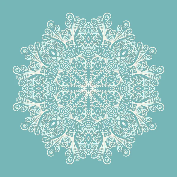 Encaje redondo ornamental — Vector de stock