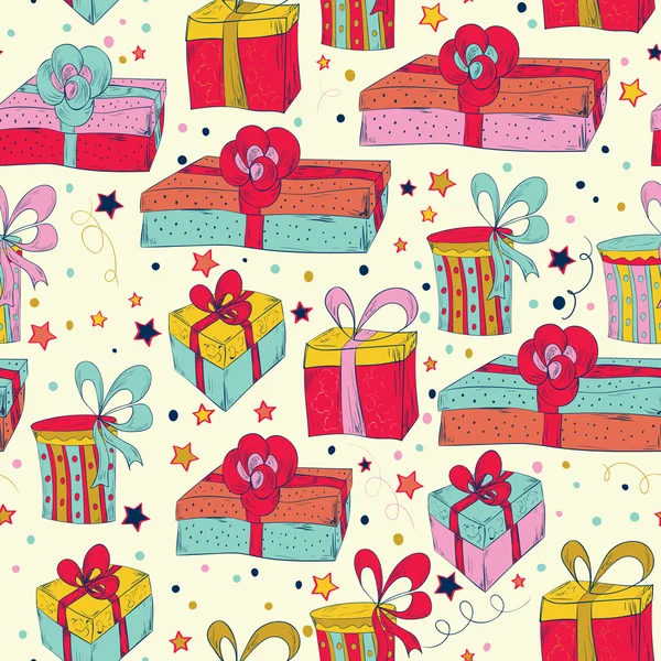 Holiday presents background — Stock Vector