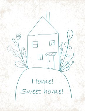 ev tatlı ev kartı.