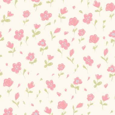 Çiçeklerle kusursuz desen.