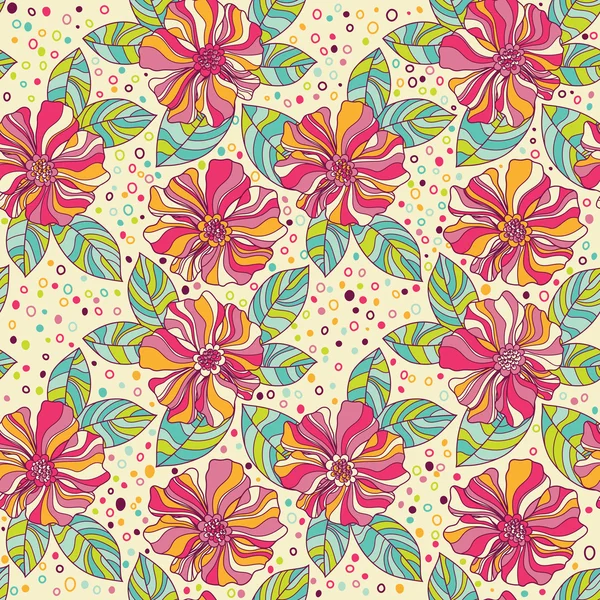 Seamless pattern with flowers. — Stock Vector