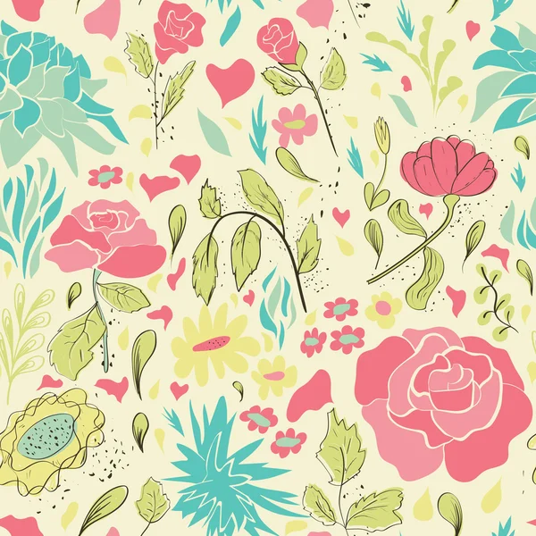 Modèle floral sans couture — Image vectorielle