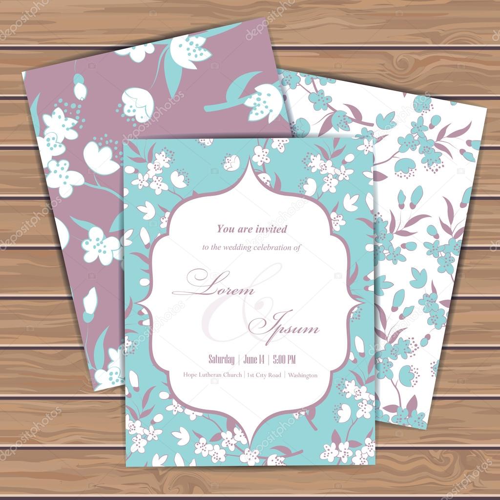 Greeting cards with flowers