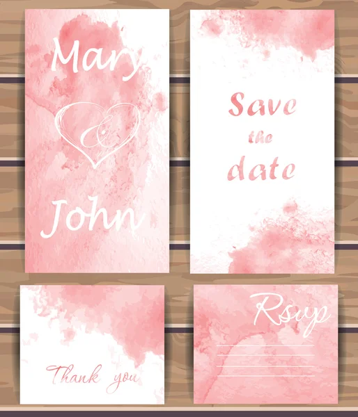 Wedding vector card templates. — Stockový vektor