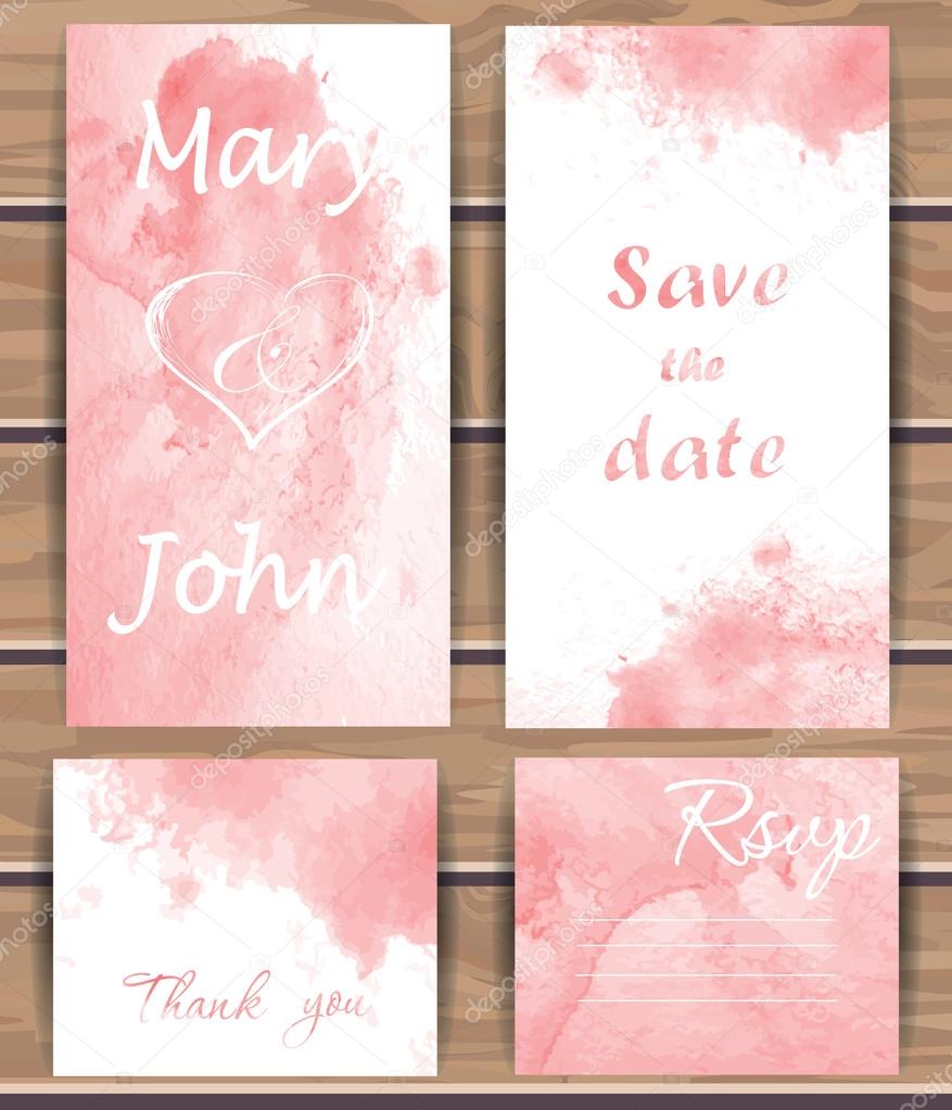 Wedding vector card templates.