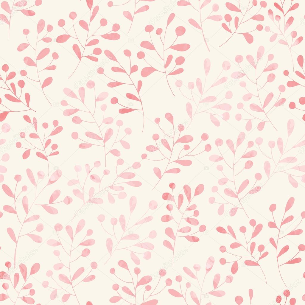 Seamless pattern with watercolor flowers