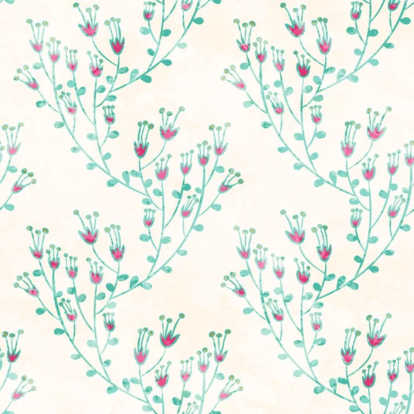 Seamless pattern with hand drawn flowers — Stock Vector