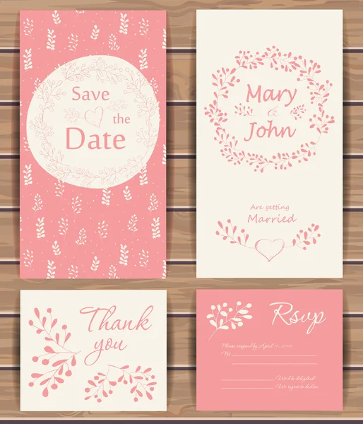 Plantillas de tarjeta vectorial floral . — Vector de stock