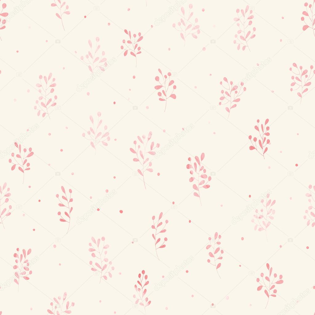 Seamless pattern with watercolor flowers