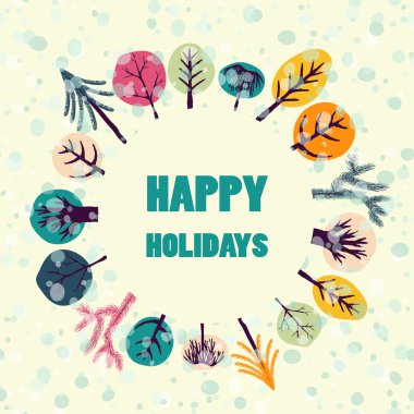 mutlu tatil tebrik kartı