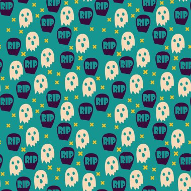 Cadılar Bayramı Dikişsiz desen.