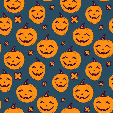 Cadılar Bayramı Dikişsiz desen.