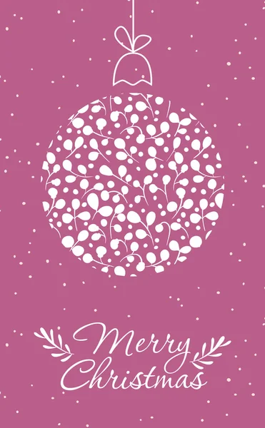 Merry Christmas Greeting Card — Stock Vector