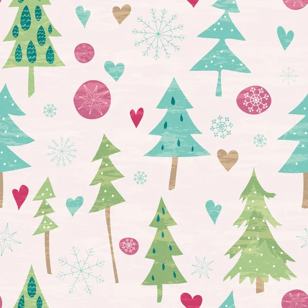 Weihnachten und Neujahr nahtlose Muster — Stockvektor