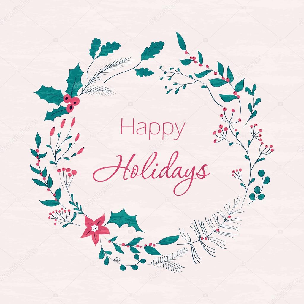 Happy holidays greeting card