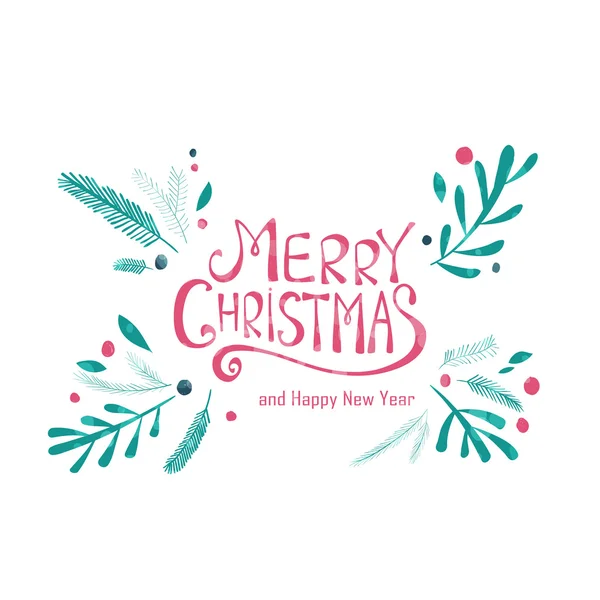 Feliz tarjeta de felicitación de Navidad. — Vector de stock