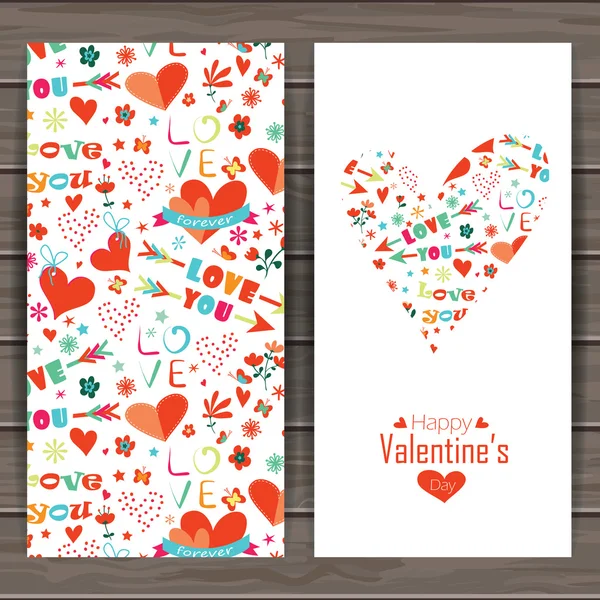 Happy valentines day card. — Stock Vector