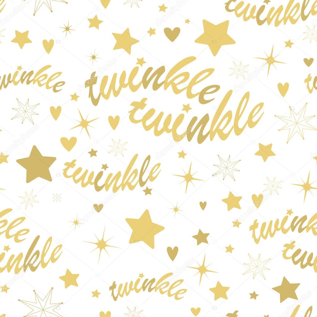 Twinkle stars seamless pattern