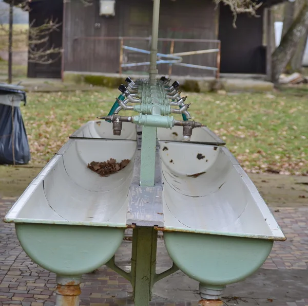 Old cast iron trough for washing, South Bohemia — Stock Photo, Image