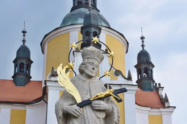 Estátua cristã na igreja em Chlum em Trebon, Boêmia do Sul — Fotografia de Stock