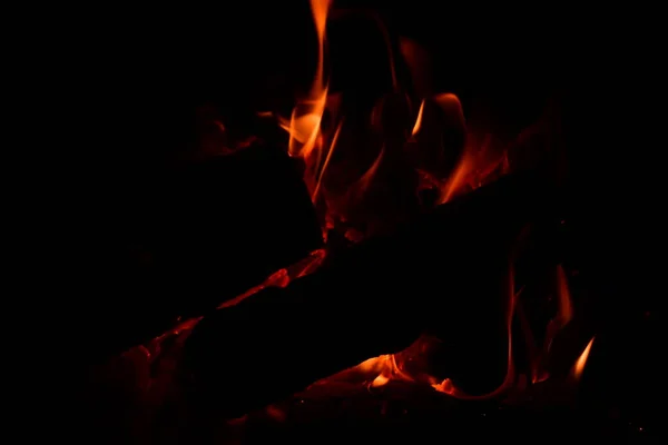 Hot Coals Outdoor Fireplace South Bohemia Czech Republic — Stock Photo, Image