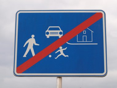 trafik işaretleri yerleşim alanları sona