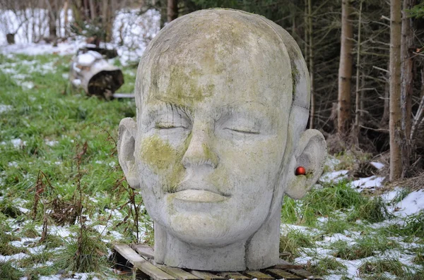 Głowa kobiety wykonane z betonu — Zdjęcie stockowe