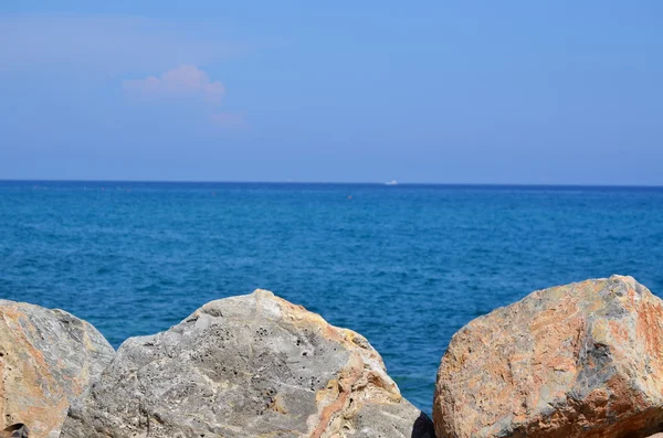 View of the sea level, Riviera di Ponente, Liguria — Stock Photo, Image