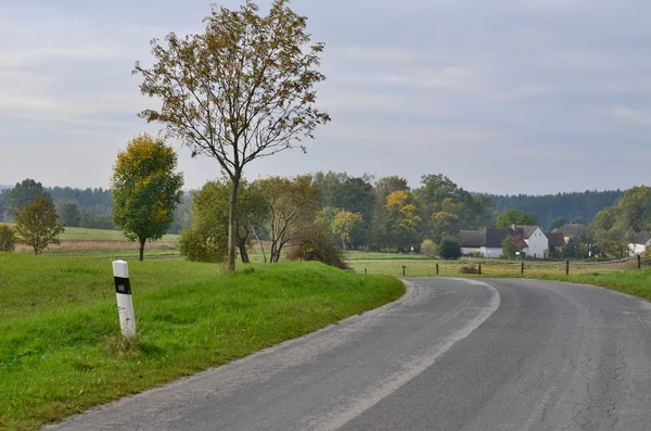 Zobacz jesień krajobraz, southern Bohemia — Zdjęcie stockowe