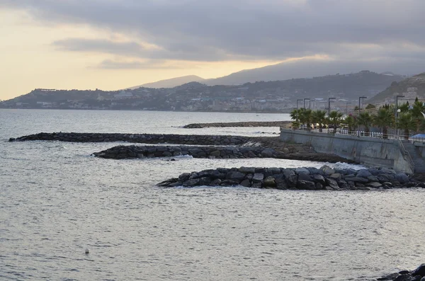 Vista sul tramonto, Riviera Ligure, Santo Stefano al Mare — Foto Stock