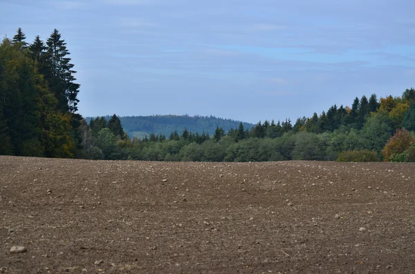 Zobacz jesień krajobraz, southern Bohemia — Zdjęcie stockowe