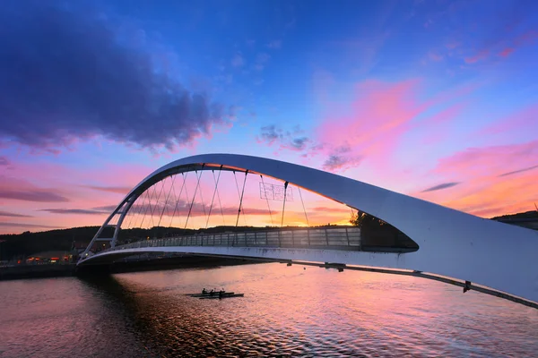 Ponte Plentzia ao pôr-do-sol — Fotografia de Stock